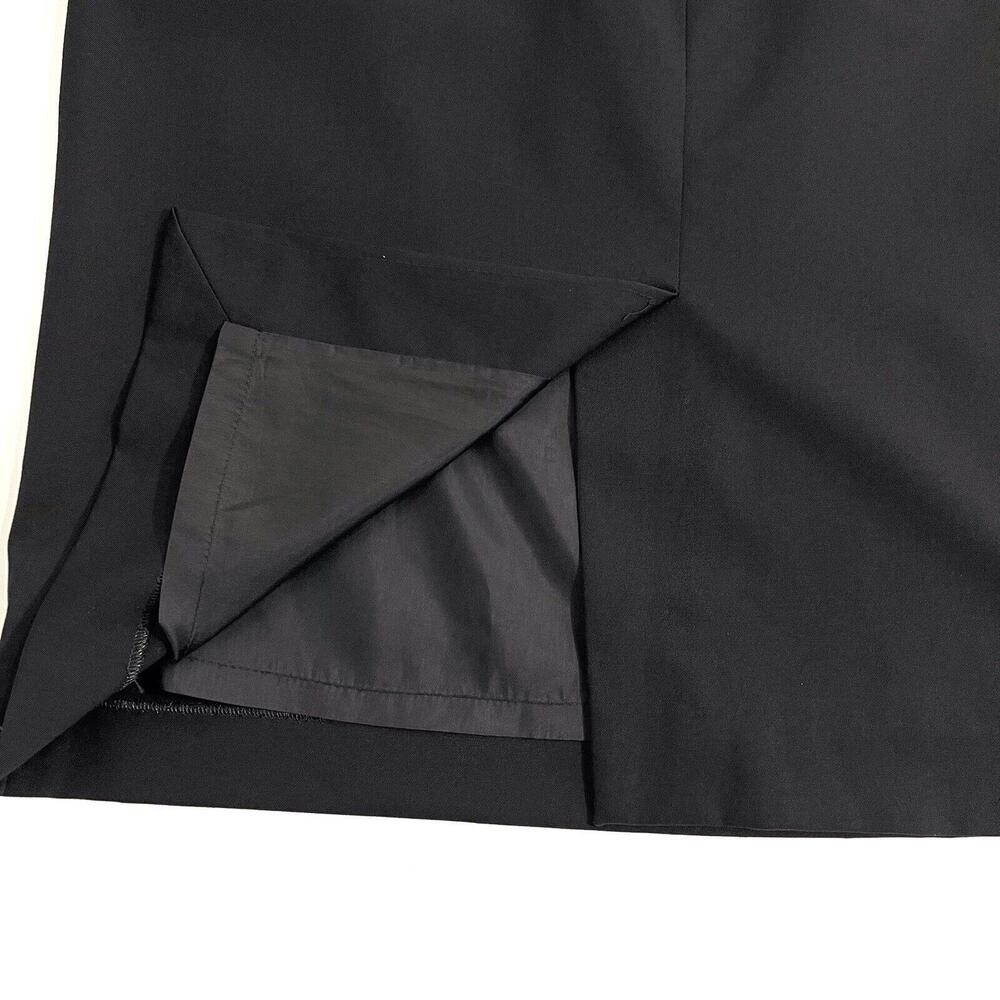 Paul Stuart Women’s Size 44 Italy Solid Black Virgin Wool Lined Vtg Pencil Skirt - Picture 10 of 10